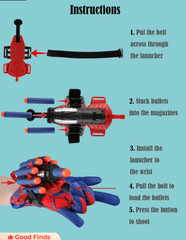 Random Spider Cosplay Launcher Glove Set: Fun Toy- Wrist Launcher Included!