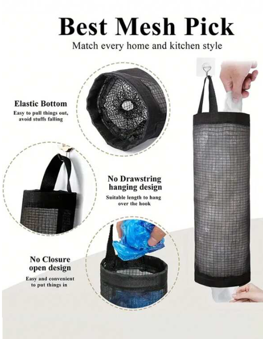 Kitchen Plastic Bag Dispenser, Garbage Storage Bag Holder, Garbage Bag Storage Dispenser