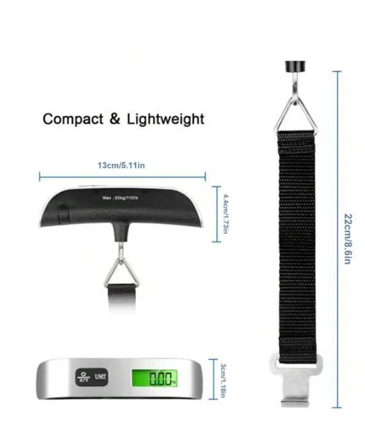 Portable Electronic Scale with Backlit Digital LCD Display