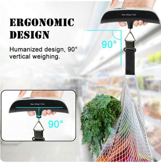 Portable Electronic Scale with Backlit Digital LCD Display