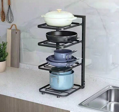 3-Iayer Kitchen Storage Rack Pot Rack Kitchen Organizer Sewer Storage Rack